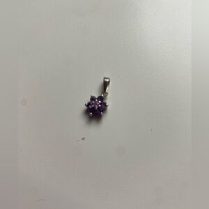 Chic Amethyst Flower Pendant